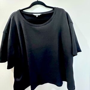 XL short sleeve black blouse